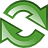 Recycle image with two green arrows.